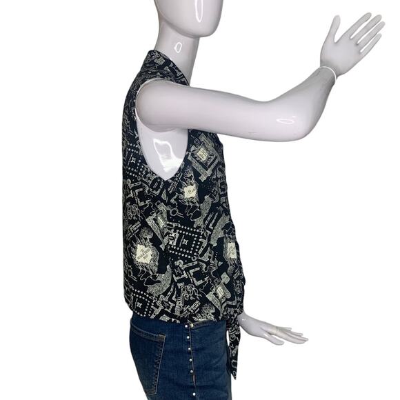 Harry Potter The Marauder's Map Print Top Sleeveless Buttons Down Size XL Junior - Picture 3 of 13